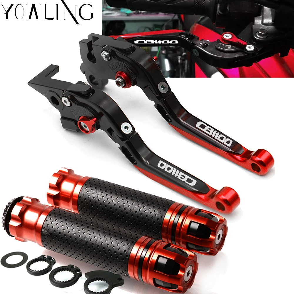 

Motorcycle Accessories CNC Brake Clutch Levers Handlebar grip Handle Hand Grips For HONDA CB1100 GIO special 2013 2014 2015 2016