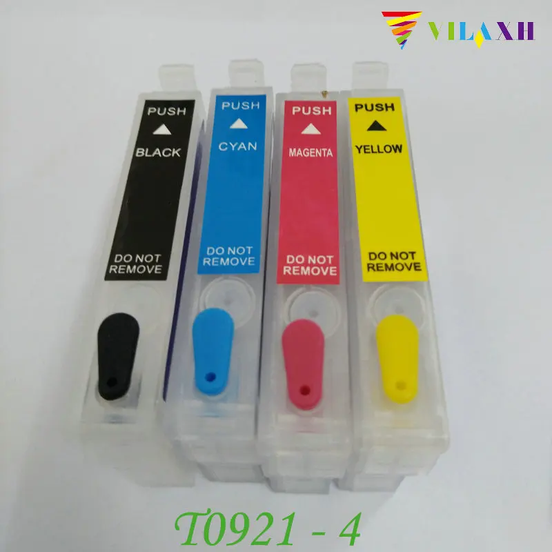 vilaxh T0921 Refillable Ink cartridge For Epson - T0924 Stylus CX4300 TX117 T26 T27 TX106 TX119 TX109 C91 C51 Printer | Компьютеры и