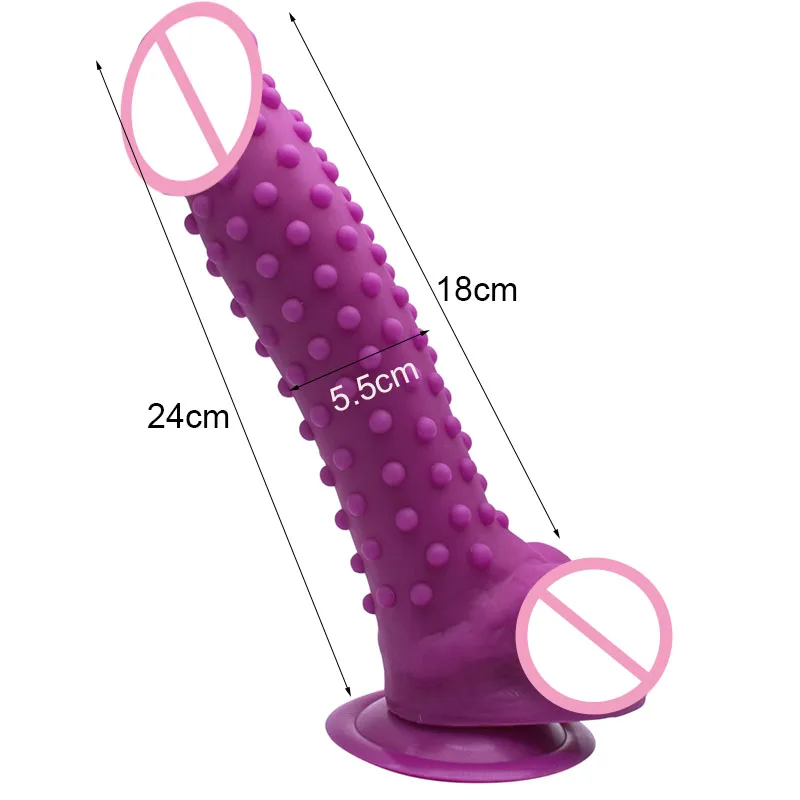 Реалистичный огромный фаллоимитатор гранул для женщин с присоской