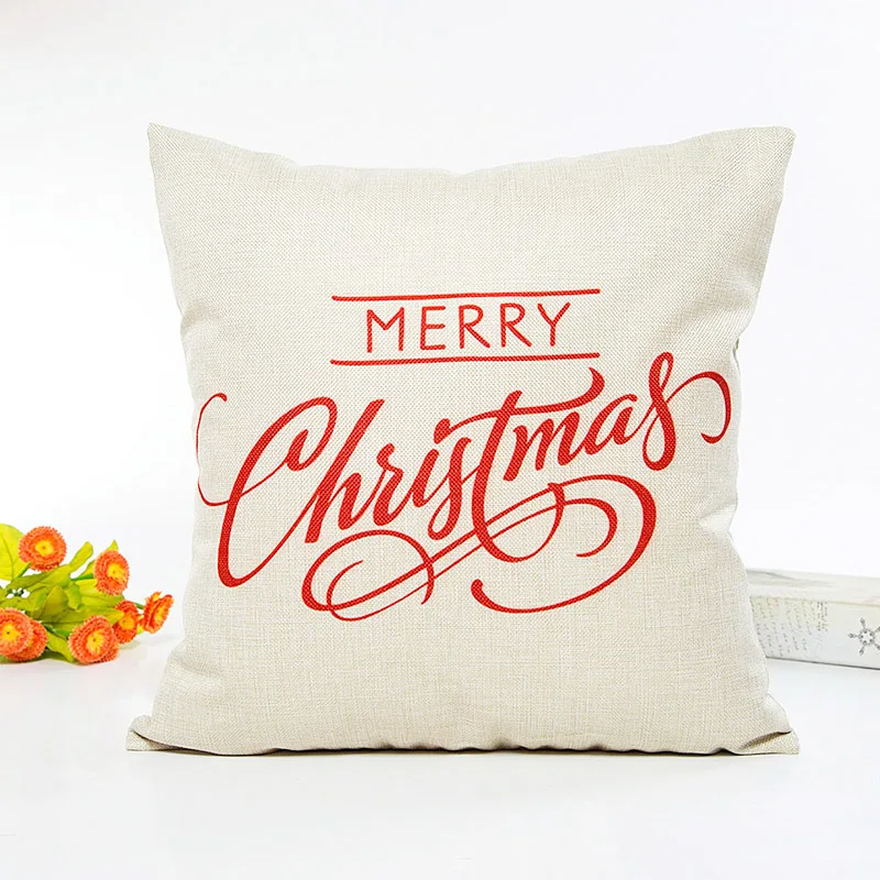 Leeiu 45x45 см чехол для подушки, рождественские украшения для дома, Санта Клаус, Веселый Рождественский чехол для подушки, домашний декор - Цвет: 5