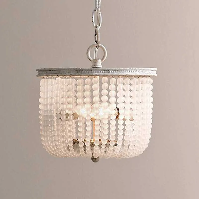 Люстра ZYY в французском стиле ретро пасторальная лампа с матовым кристаллом для