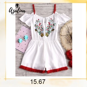 ZAFUL Цветочный пляж Льяной ромпер Бохо Костюмы женские Новое летнее повседневное платье Ками Ромперс Комбинезоны женские комбинезоны