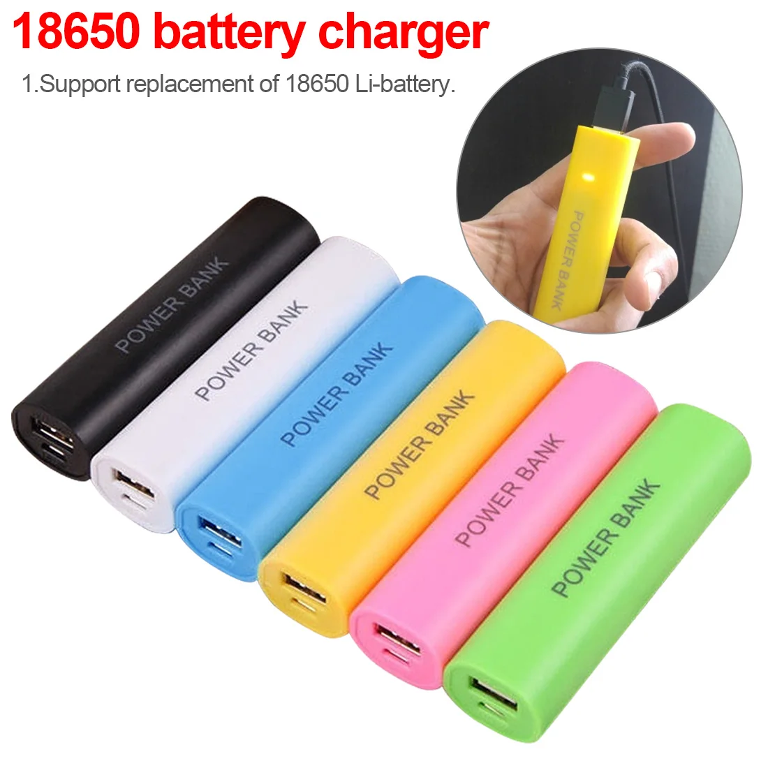 Мини портативное зарядное устройство 18650 5 В DIY USB чехол для аккумулятора 1x18650 6