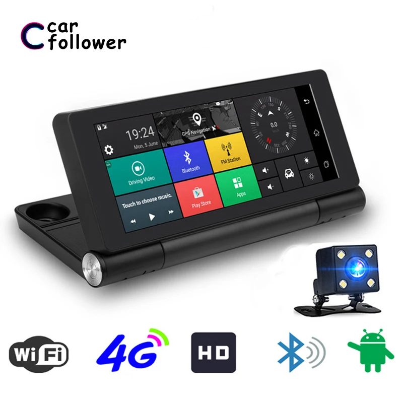 7 &quot4 г Wi Fi ADAS Автомобильный dvr тире камера Android 5 1 Full HD 1080 P gps навигации вождения
