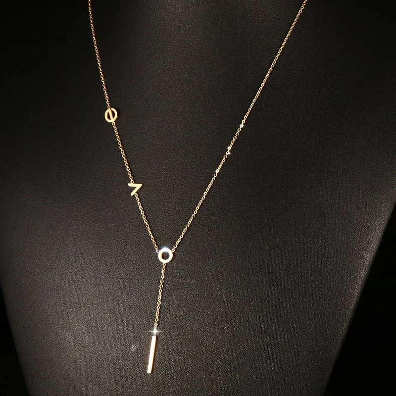 Женское колье-чокер из нержавеющей стали с надписью LOVE | Украшения и аксессуары