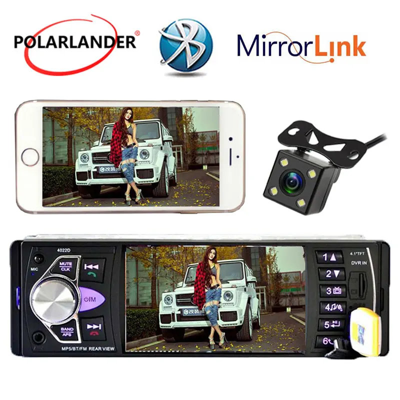 Авторадио автомобильное портативное радио 4 1 дюйма полный угол обзора Bluetooth
