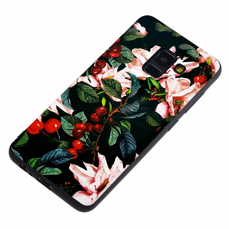 Чехол для телефона samsung J8 J3 J4 J6 2018 J5 J7 Prime J1 J2 2016 Lovely Heart ожерелье с Мрамор цветы