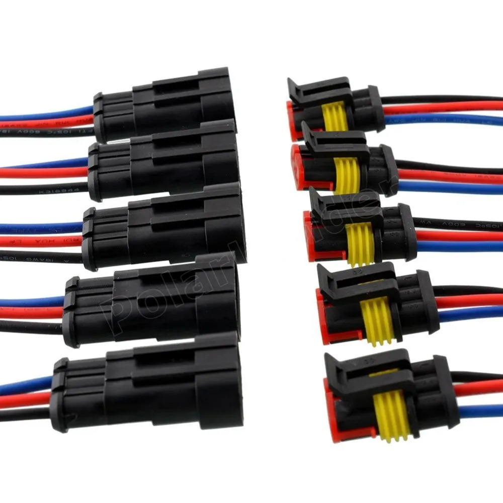 Бесплатная доставка 5 комплектов водонепроницаемый автомобильный проводной