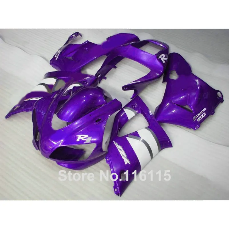 MOTOMARTS Full injection 100% new fairing kit fit for YAMAHA R1 1998 1999 YZF purple white ABS fairings set YZF-R1 98 99 504 | Автомобили