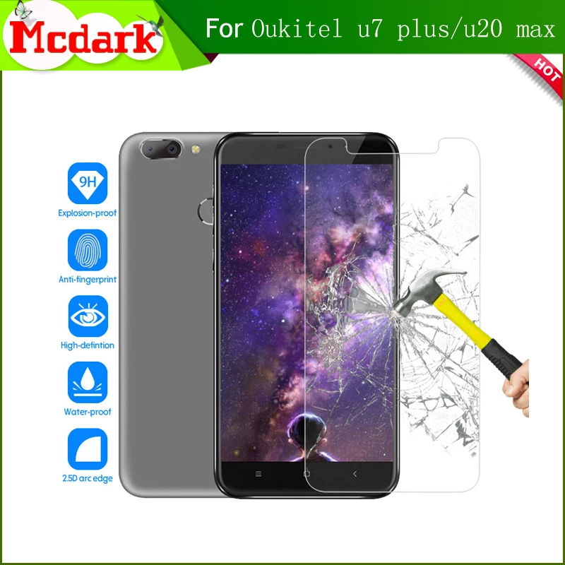2.5D 9H закаленное стекло для Oukitel U20 PLUS защита экрана 5 дюймов U7 max телефона защитная