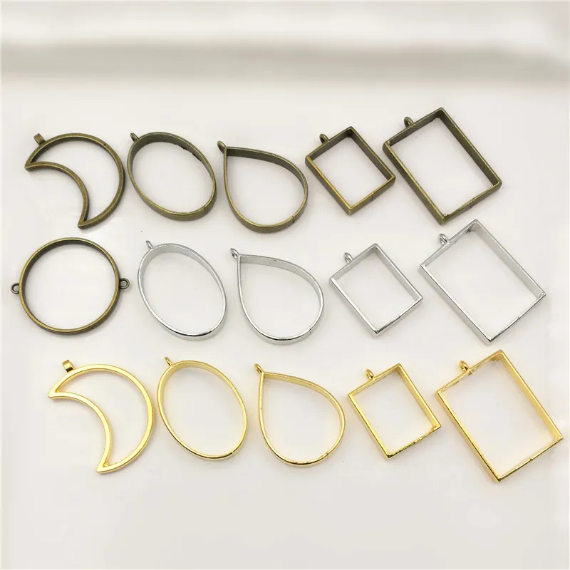 5 шт./лот смешанный стиль Сплав Круглый Кулон овальной формы золотой