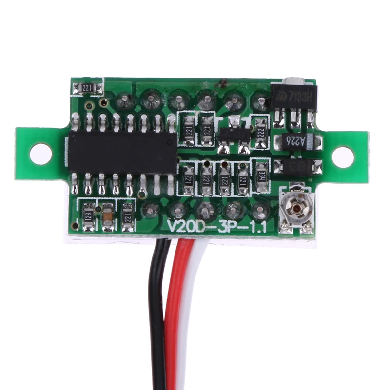 DC 0 100 в автомобильный вольтметр портативный цифровой светильник красный