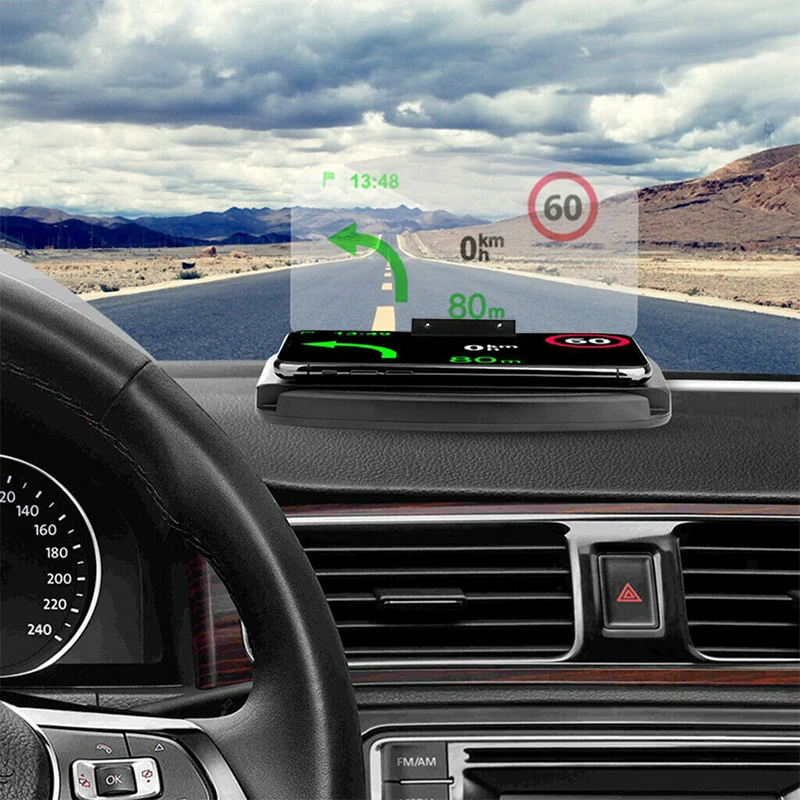 Универсальный автомобильный держатель для мобильного телефона с HUD Дисплей проектор для телефона навигация смартфон gps HUD Дисплей проектор