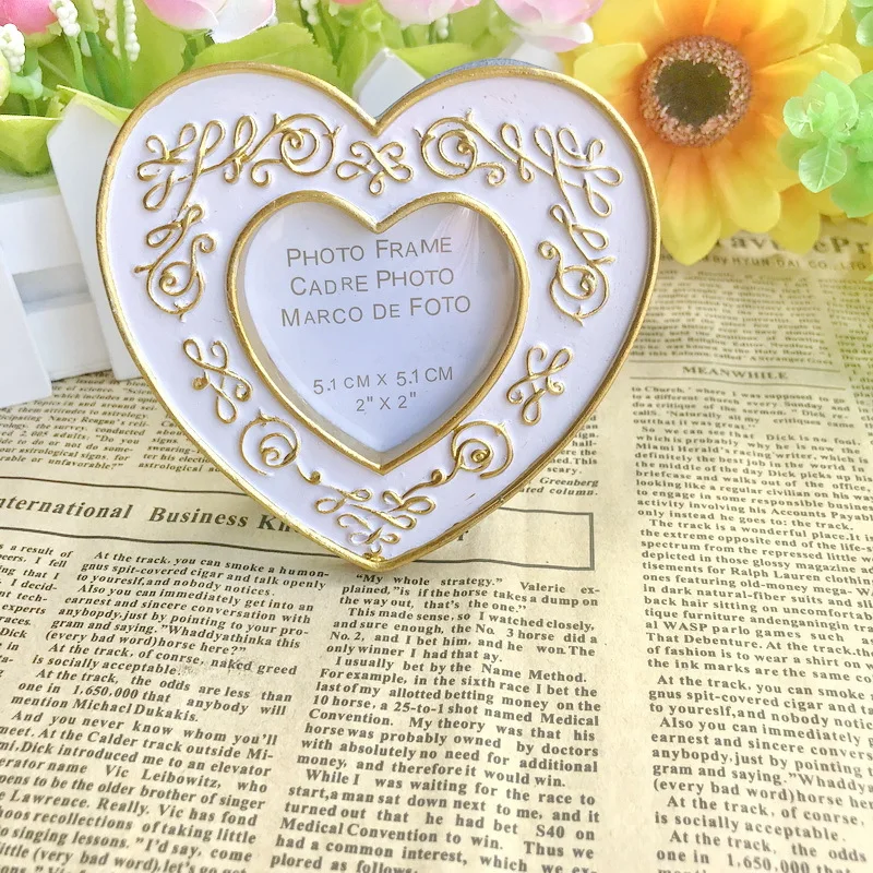 50pcs lot Heart Shaped Photo Frame Wedding favors Birthday table decoration Party place gift name card holder | Дом и сад