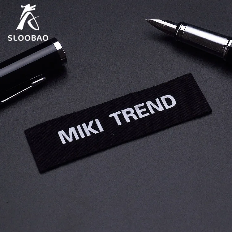 Бесплатная доставка пользовательские черные хлопковые этикетки для одежды