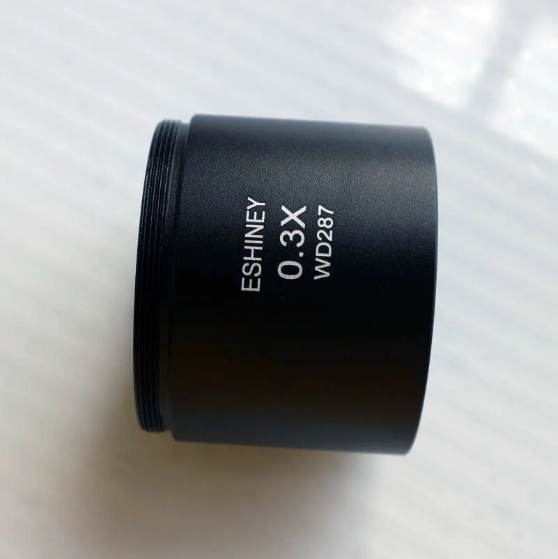 Объектив ESHINEY 0.3X для стерео микроскопа с 1 7/8 &quotWD 287 мм|objective lens|lens for microscopemicroscope barlow