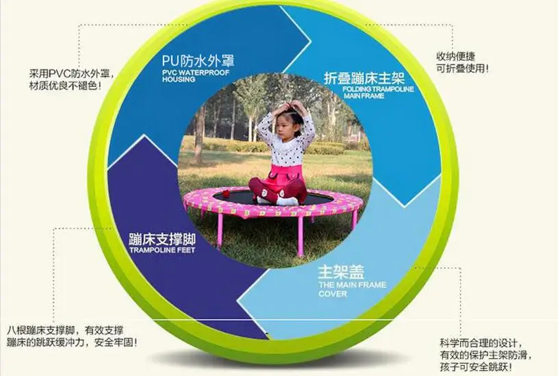Детские 36 дюймовые Пружинные батуты складная кровать для прыжков оборудование