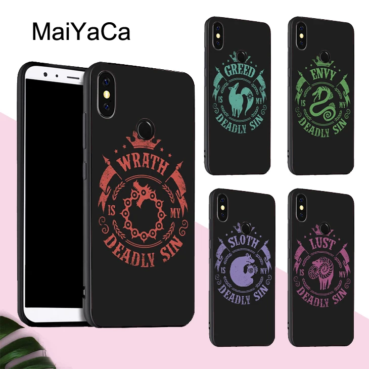 Чехол MaiYaCa seven deadly sins для POCO X3 F2 Pro Red mi Note 8 8T 7 9 9S 9A 9C Mi 10 Lite A3 | Мобильные телефоны и
