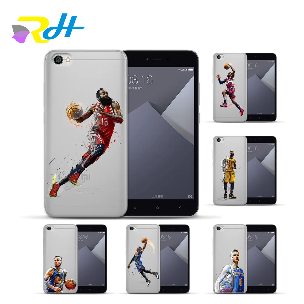 Для xiaomi прозрачный силиконовый мягкий основа NBA Старр Джордан Джеймс Кобе чехол