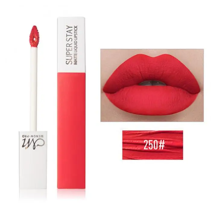 Горячая Распродажа, красная бархатная жидкая губная помада, водостойкая, Batom, оттенок, 12 цветов, блеск для губ, макияж, стойкий, матовый, телесный, блеск для губ, макияж