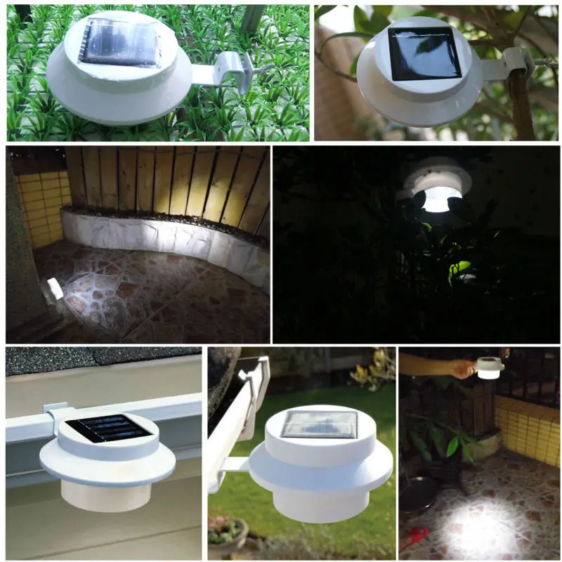 Солнечная энергия лампа для раковины LED сад газон дом номер свет 3LED солнечный