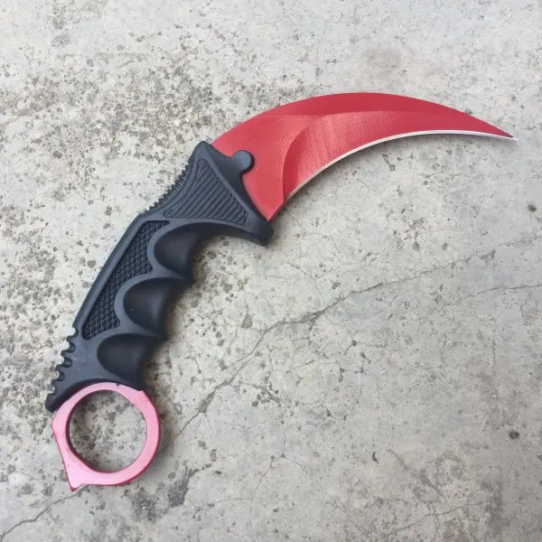 CSGO счетчик Strike Karambit Machetes нож из нержавеющей стали лезвие с пластиковой ручкой инструменты для кемпинга Лидер продаж - Цвет: Красный