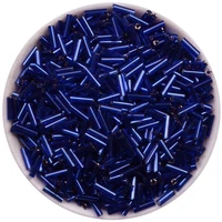 blue color long tube bugle czech glass seed spacer beads 500pcslot austria crystal beads for diy jewelry making