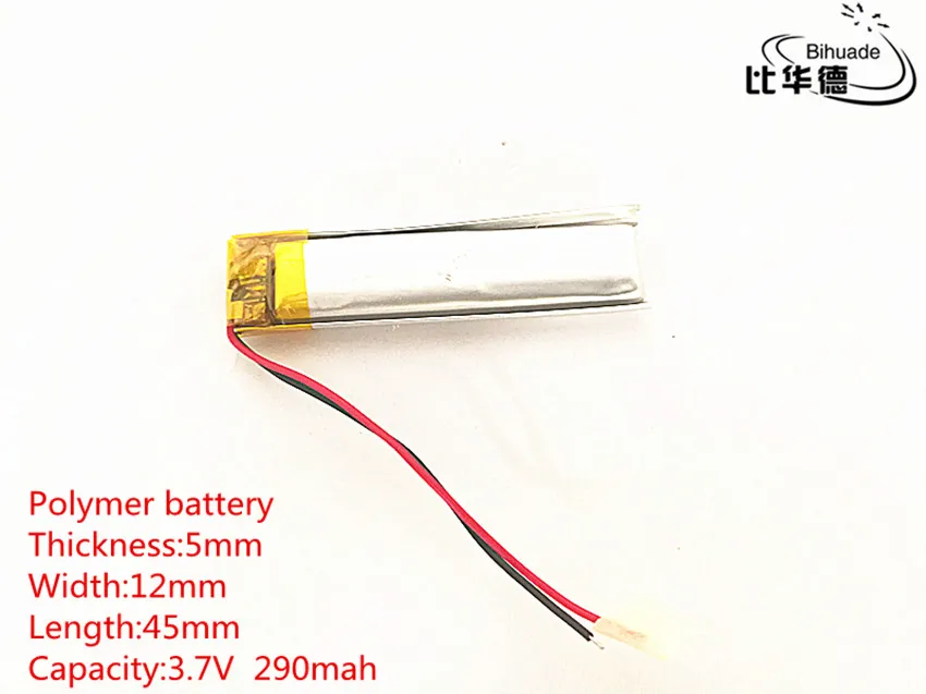 5 шт. 3 7 в 290 мАч 501245 литий полимерный ионный аккумулятор для Mp3 MP4 MP5 GPS PSP mobile bluetooth|3.7v