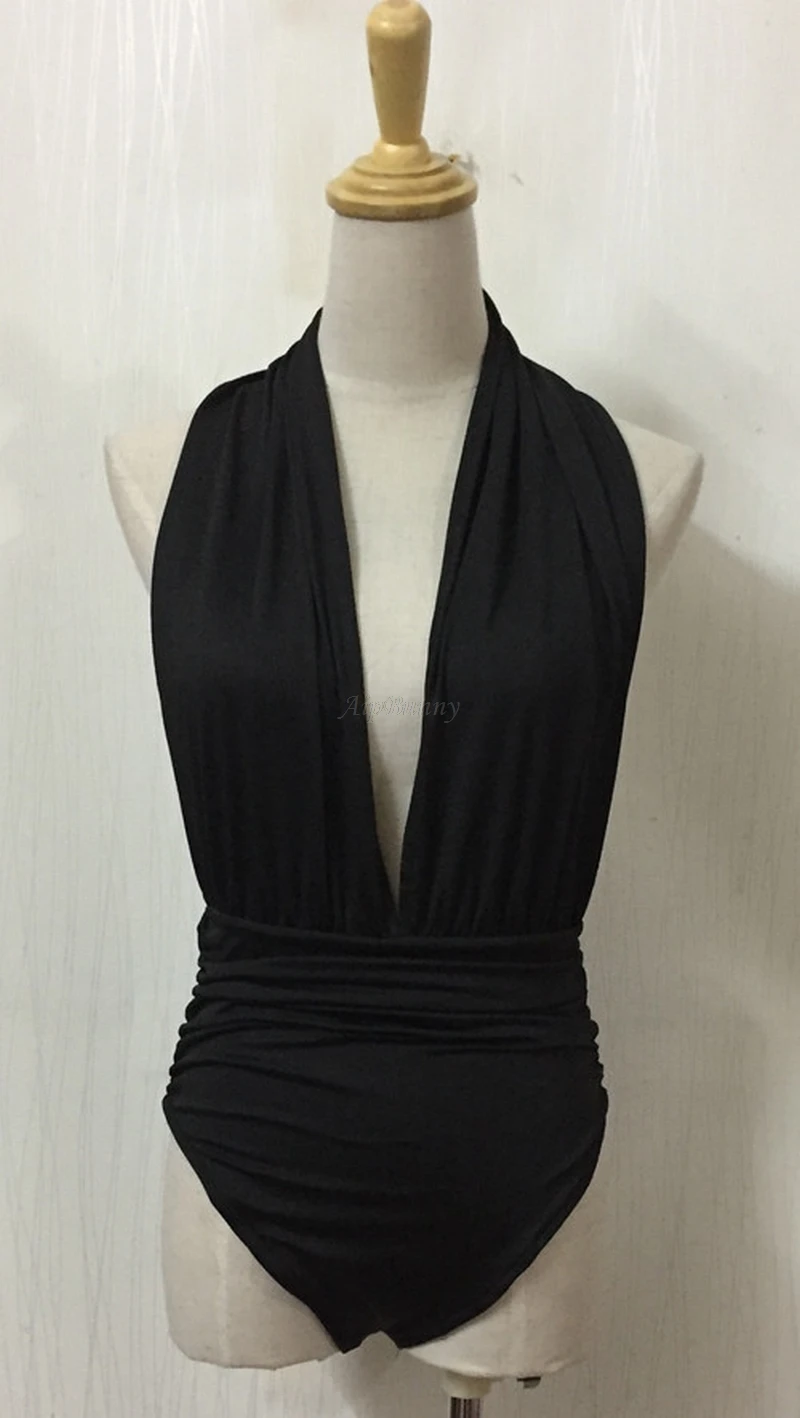 Черный монокини трикини купальники с завязкой на шее maillot de bain femme 2018 купальный