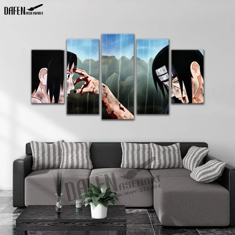 HD холст Картины 5 Панель в японском стиле «Hatsune постер Naruto Аватар Wall Art home Decor холст для живописи плакат и печатная графика