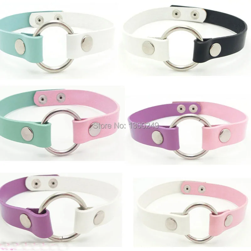 Женское модное сексуальное панк ожерелье чокер ручной работы кожаный