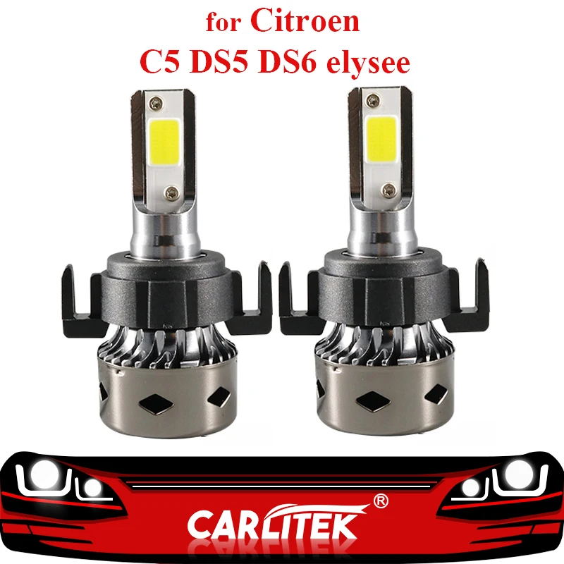 Автомобильные светодиодные лампы CARLitek для Citroen C5 DS5 DS6 Elysee Mini H7 6000K 12 В Canbus со