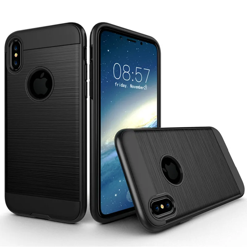 Роскошный тонкий матовый прочный бронированный чехол для iphone X 8 7 6 6s Plus Гибридный