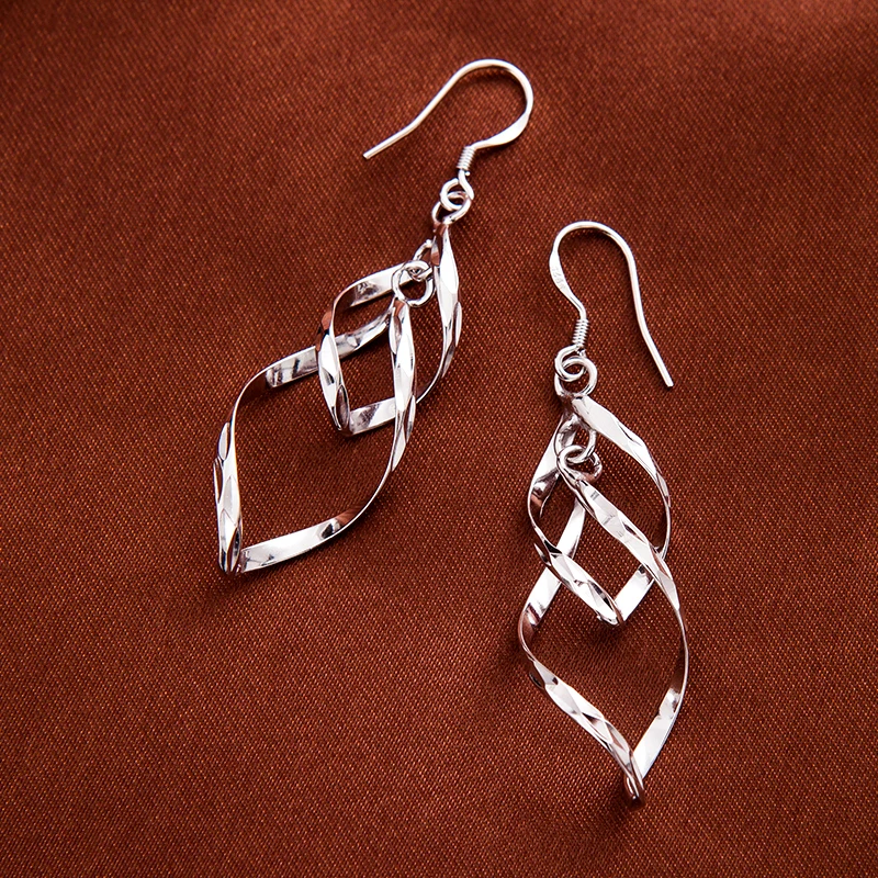 Женские серьги подвески из стерлингового серебра 925 пробы модные дизайнерские
