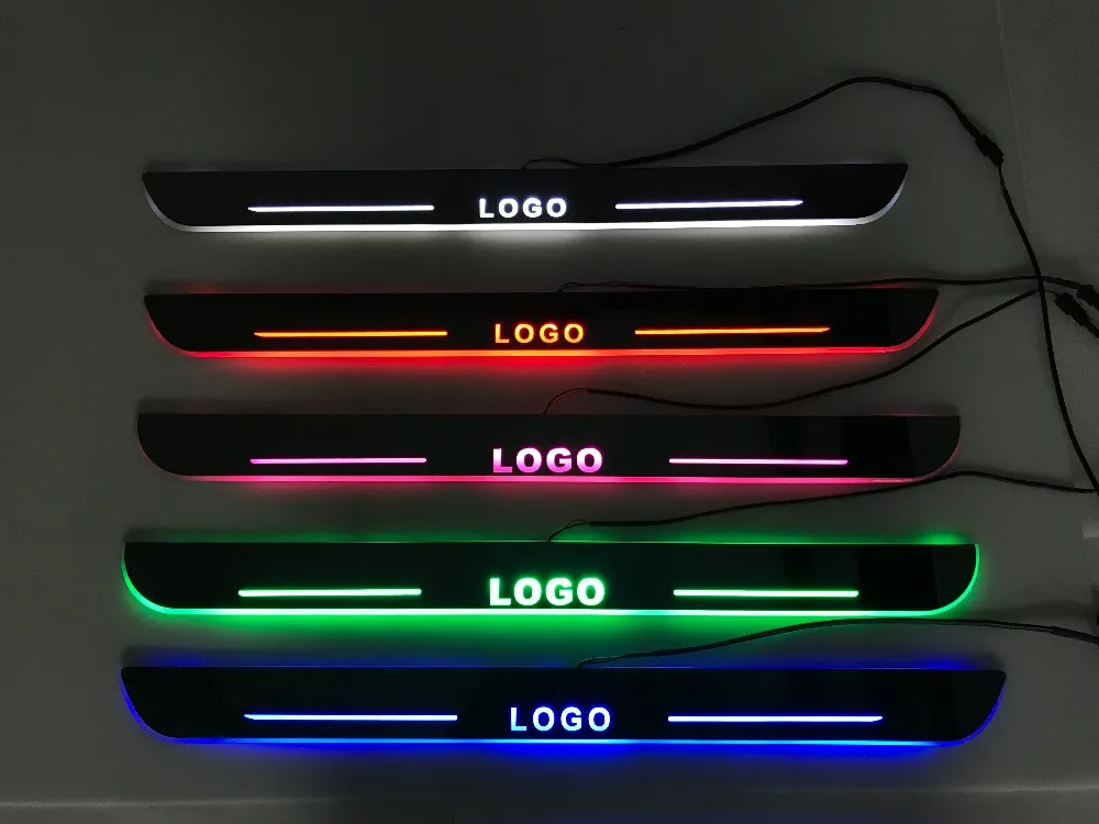 Qirun Led подсветка движущегося порога для BMW 7 серии E38 E66 728il 730li 740li динамические молдинги добро пожаловать на порог двери.
