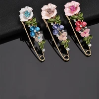 large vintage female flower rhinestone pins brooches for women collar lapel pins badge brooch wedding party lady jewelry gift