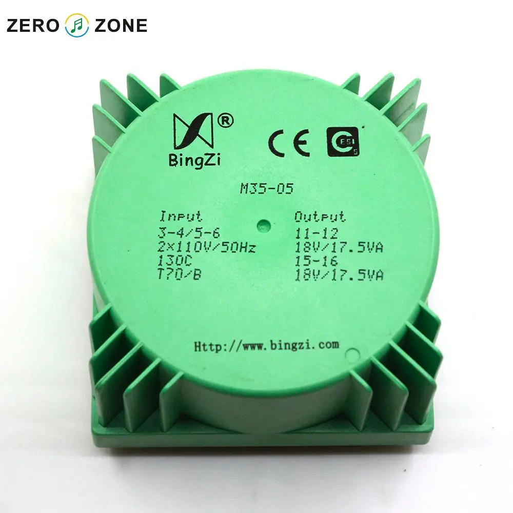 

GZLOZONE 35W Green Sealed Transformer Double 18V Double 110V Transformer For Amp