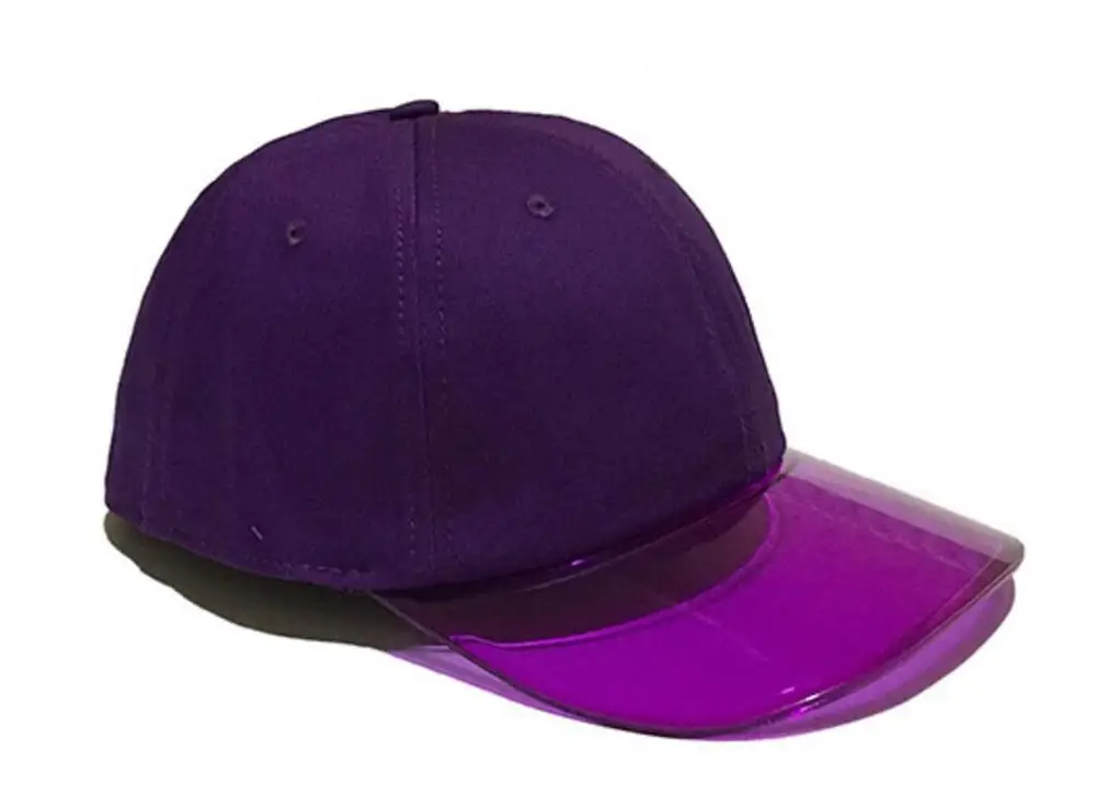 solid purple MinanSer Новая мода козырек из ПВХ Бейсболка Шляпа Harajuku Хип Хоп бейсбольная вышивка оснастки назад регулируемые милые Солнцезащитные шляпы - Цвет: solid purple