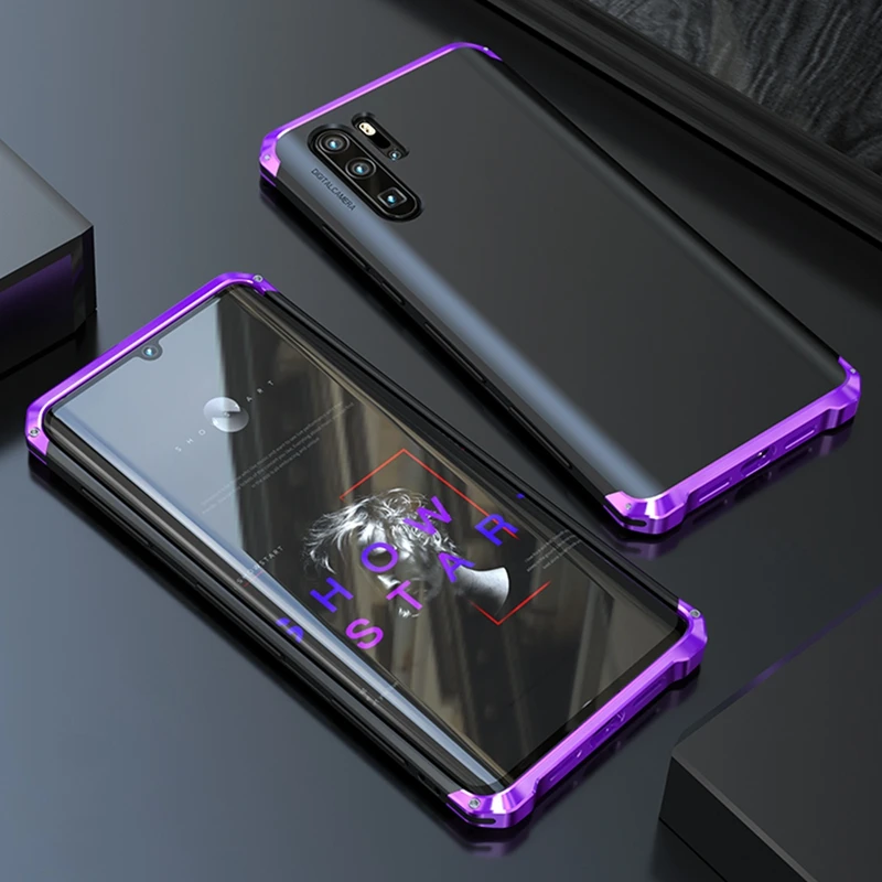 Чехол с металлической рамкой для huawei p30 PRO, чехол с металлическим бампером, пластиковый Роскошный чехол для телефона huawei p30 pro, Жесткий Защитный матовый чехол из ТПУ