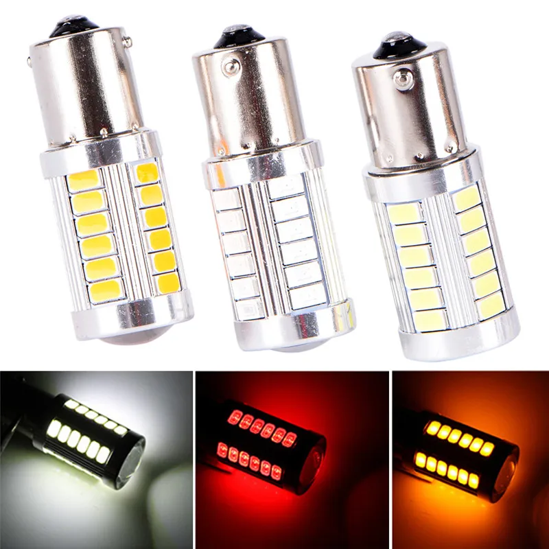 1 шт. Авто Обратный светильник дневной ходовой 1156 BA15S P21W 33 led 5630 5730 smd красный белый