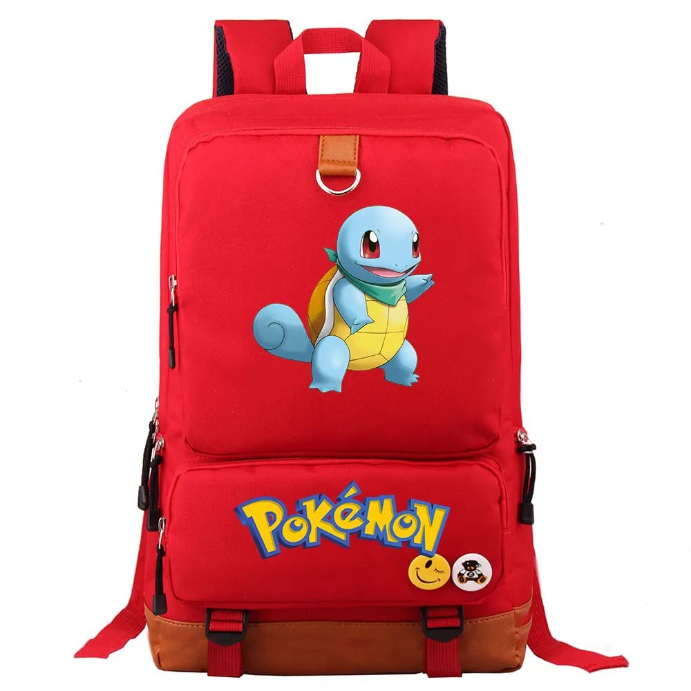 Аниме Сквиртл Пикачу Charmander Gengar мальчик девочка школьная сумка для женщин рюкзак для подростков школьные сумки холст для мужчин студенческий рюкзак