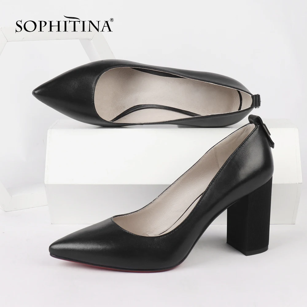 SOPHITINA/Элегантные женские туфли высокого качества из натуральной кожи внутри -