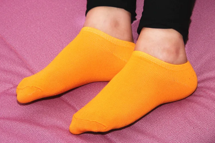 Бесплатная доставка женские носки флуоресцентные хлопковые тапочки яркие цвета