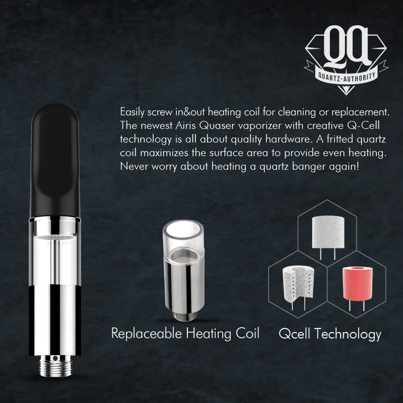 Электронная сигарета AIRISTECH Airis Quaser Vaporizer Starter Kit vs iJust S Qcell Quartz Coil Dab Vape Pen с 3