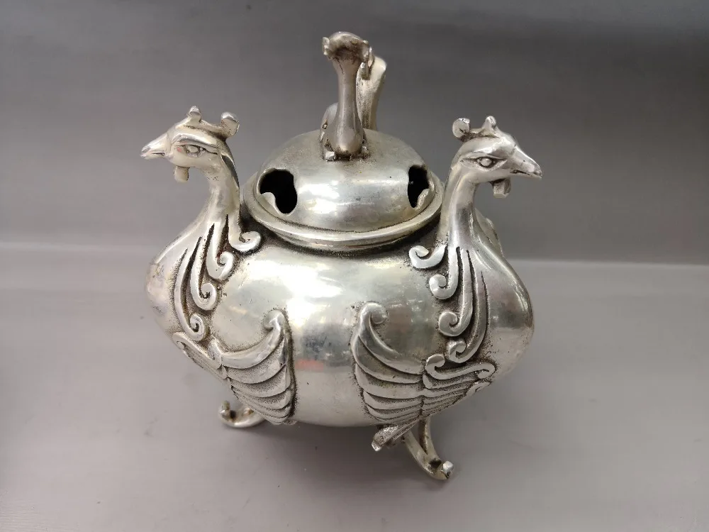 Китайская старинная Серебряная резьба произведенная вручную Цитрон SanFeng