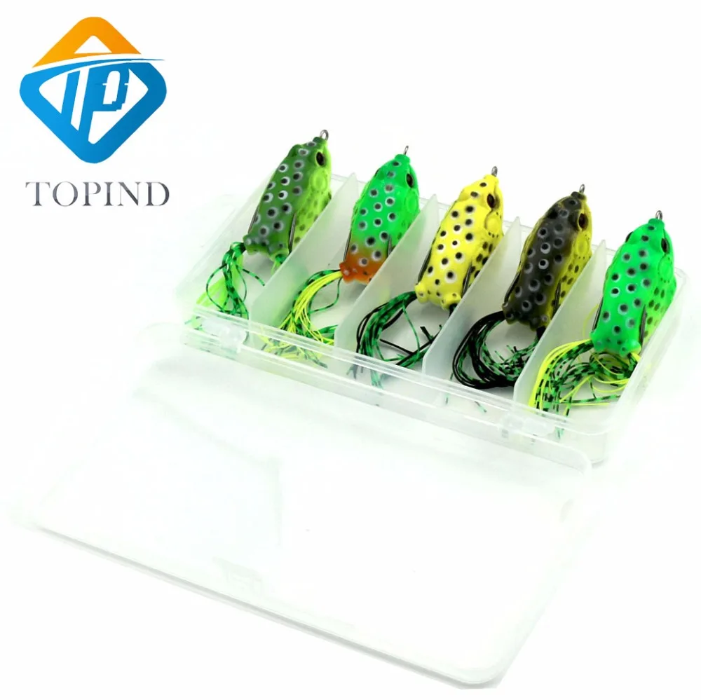 1Set TOPIND for saltwater and freshwater Soft Frogs Fishing Lures Bass Bait Tackle | Спорт и развлечения