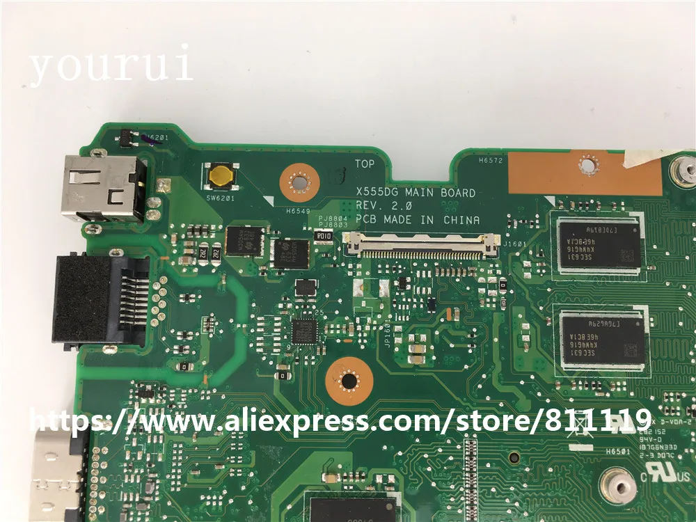 Yourui для ASUS оригинальная материнская плата ноутбука X555DG X555YI REV 2 0 A8 7410 Процессор 4