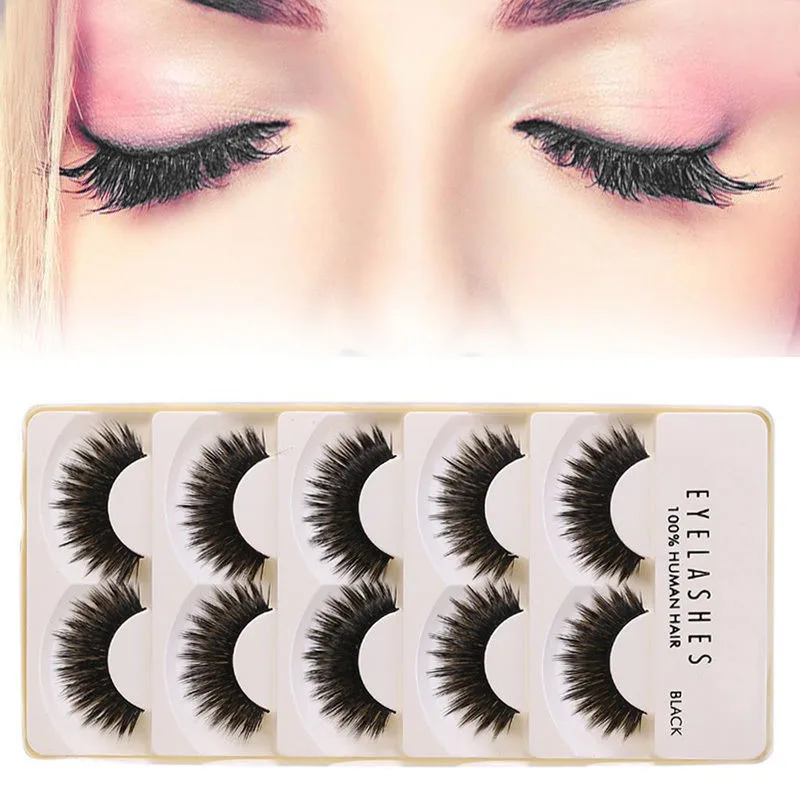 Новинка Лидер продаж 5 пар натуральных длинных накладных ресниц густые накладные