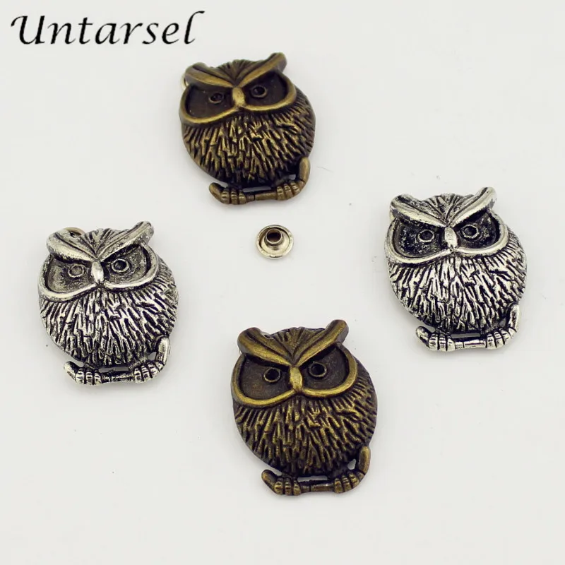 5 шт./лот заклёпки в виде милой Совы из сплава цинка заклепки для одежды