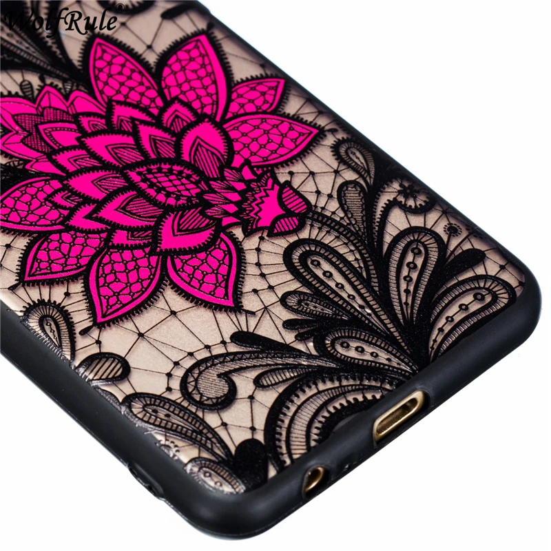 3D Relief Floral Case For Samsung Galaxy A8 Plus 2018 Girly Sexy TPU+ PC Cover |